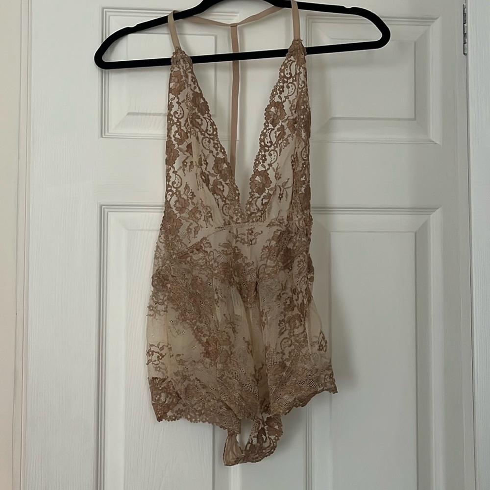 Free People intimately too cute lace body suit